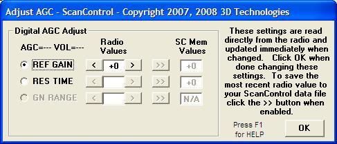 National Association  Stock  Auto Racing Scanner on Radio Settings Screen  Dma Radios