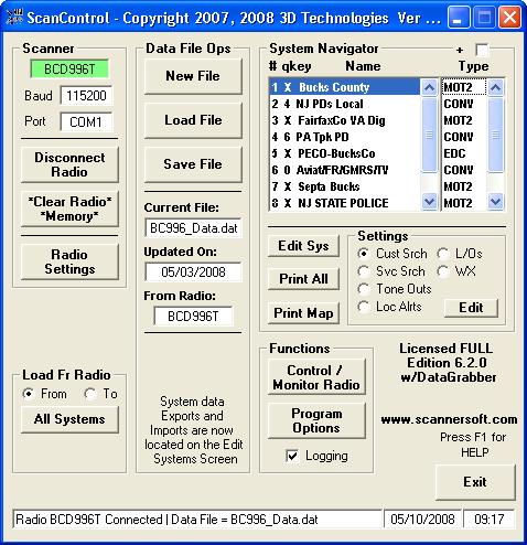 National Association  Stock  Auto Racing Scanner on Basic Racing Uniden Full And Pro Editions Of The Software