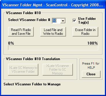 National Association  Stock  Auto Racing Scanner on Gre Radios Vscanner Manager Screen